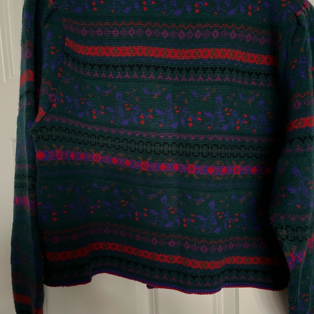 MEISTER Vintage Women's Colorful Nordic Sweater Wool Acrylic Sz L Like New - Picture 3 of 8